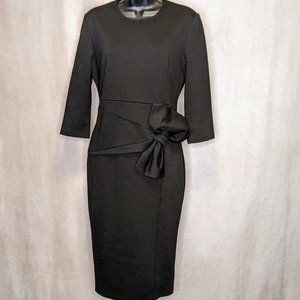 EUC Medium Women's Elegant Bow Cocktail Midi Sheath Dress